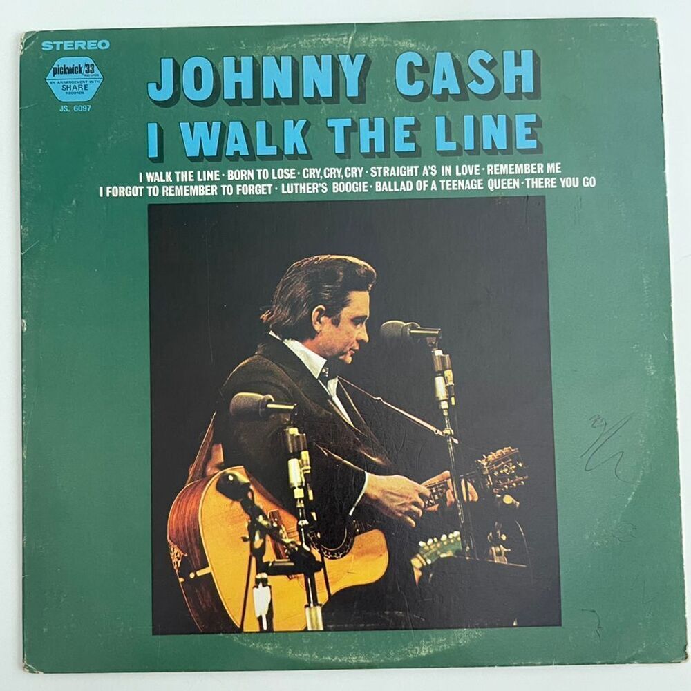 Johnny Cash "I Walk The Line" Vinyl LP Hilltop Country Rock Classic 33 RPM